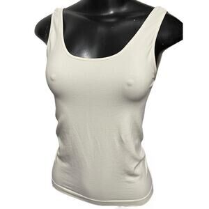 Small Haze Stretch Tank Cream Womens Nylon Stretch Camisole